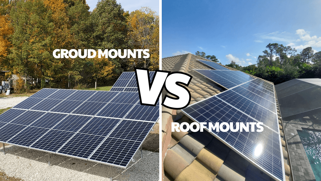 Groud mount vs roof mount solar panels