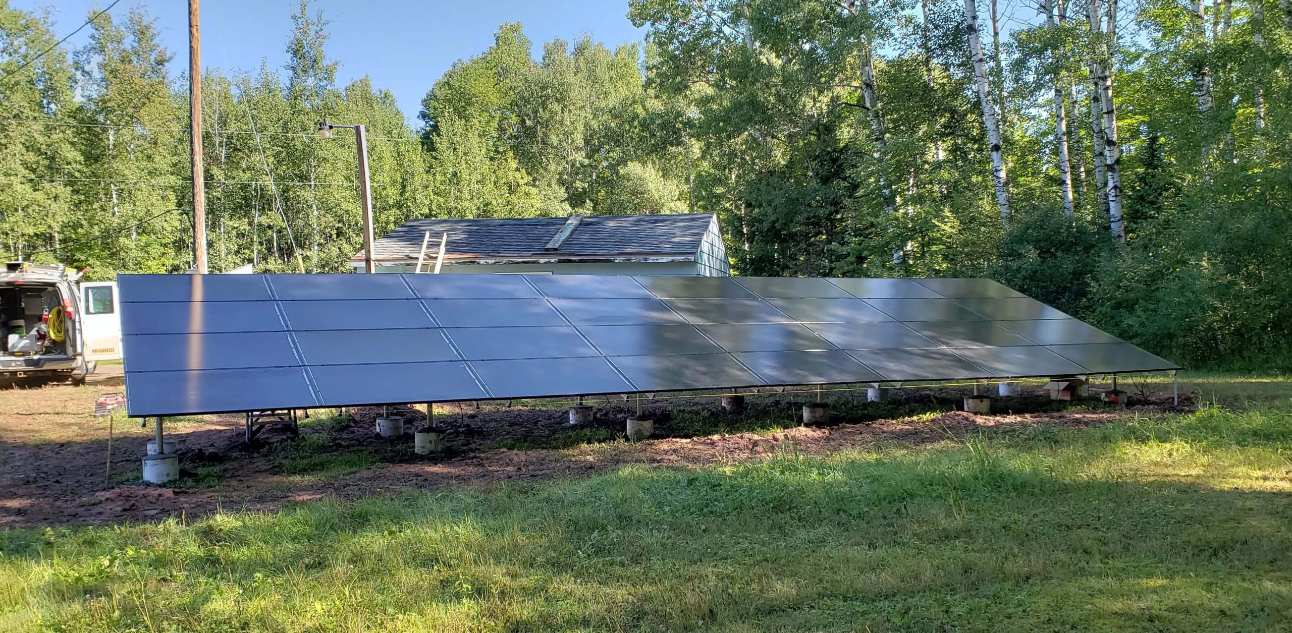 Ground mount solar panels